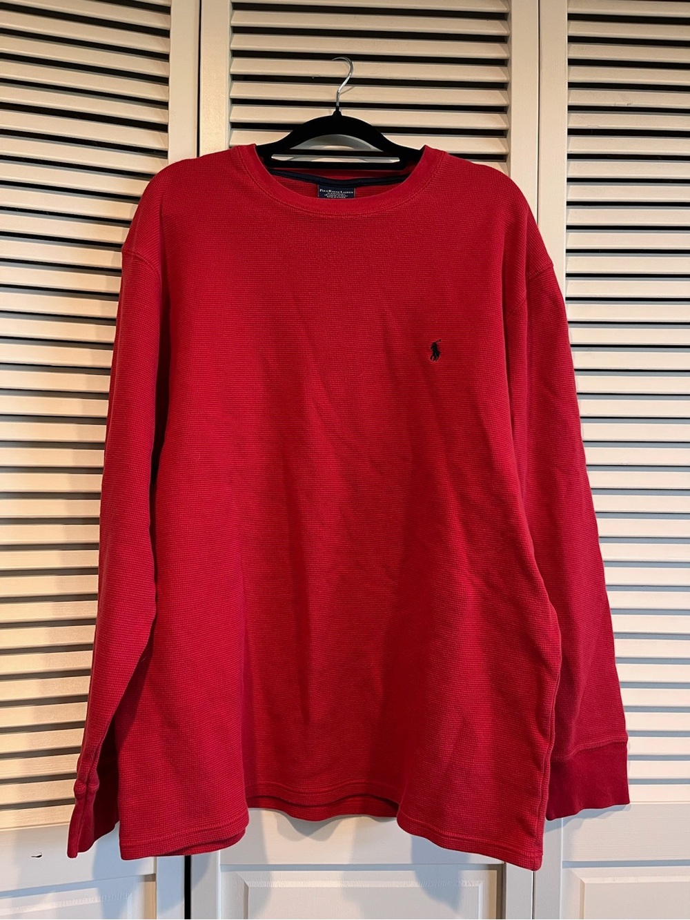 Polo by Ralph Lauren Red Long-Sleeve Crewneck Shirt